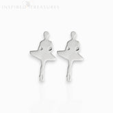 Sterling Silver Ballerina Releve - Earrings